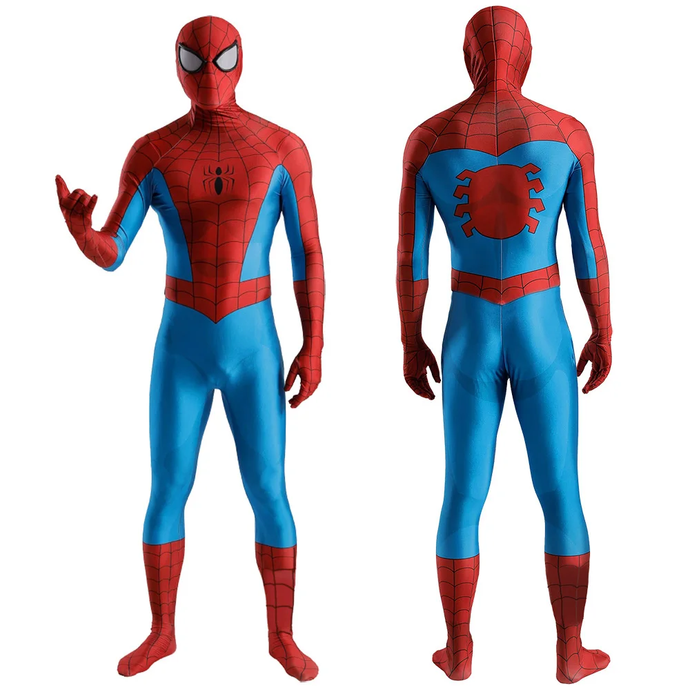 1994 Classic Spiderman Costume Cosplay Spandex Spidey Boys Spandex 3D Printed Boysuits Superhero Zentai Suits Costume Di Halloween