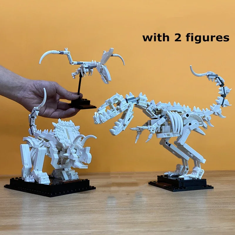 910 Pz Jurassic Dinosaur World Fossil Tyrannosaurus Rex Triceratops Pterosaur Esplora 21320 Building Blocks Mattoni Giocattoli