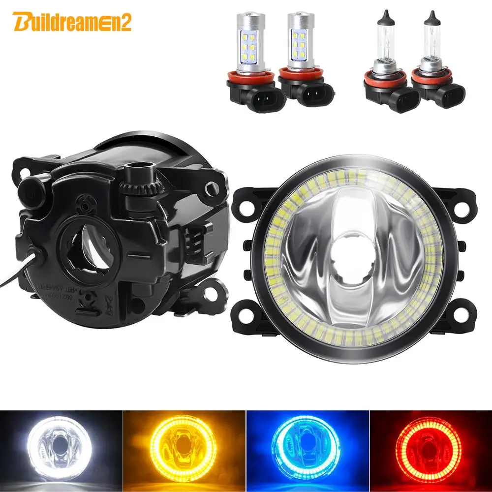 2 X Angel Eye Fendinebbia Per Fiat 500 Sedici Punto Tipo Panda Doblo Ducato H11 Car Halo Ring Fog Daytime Running Lamp