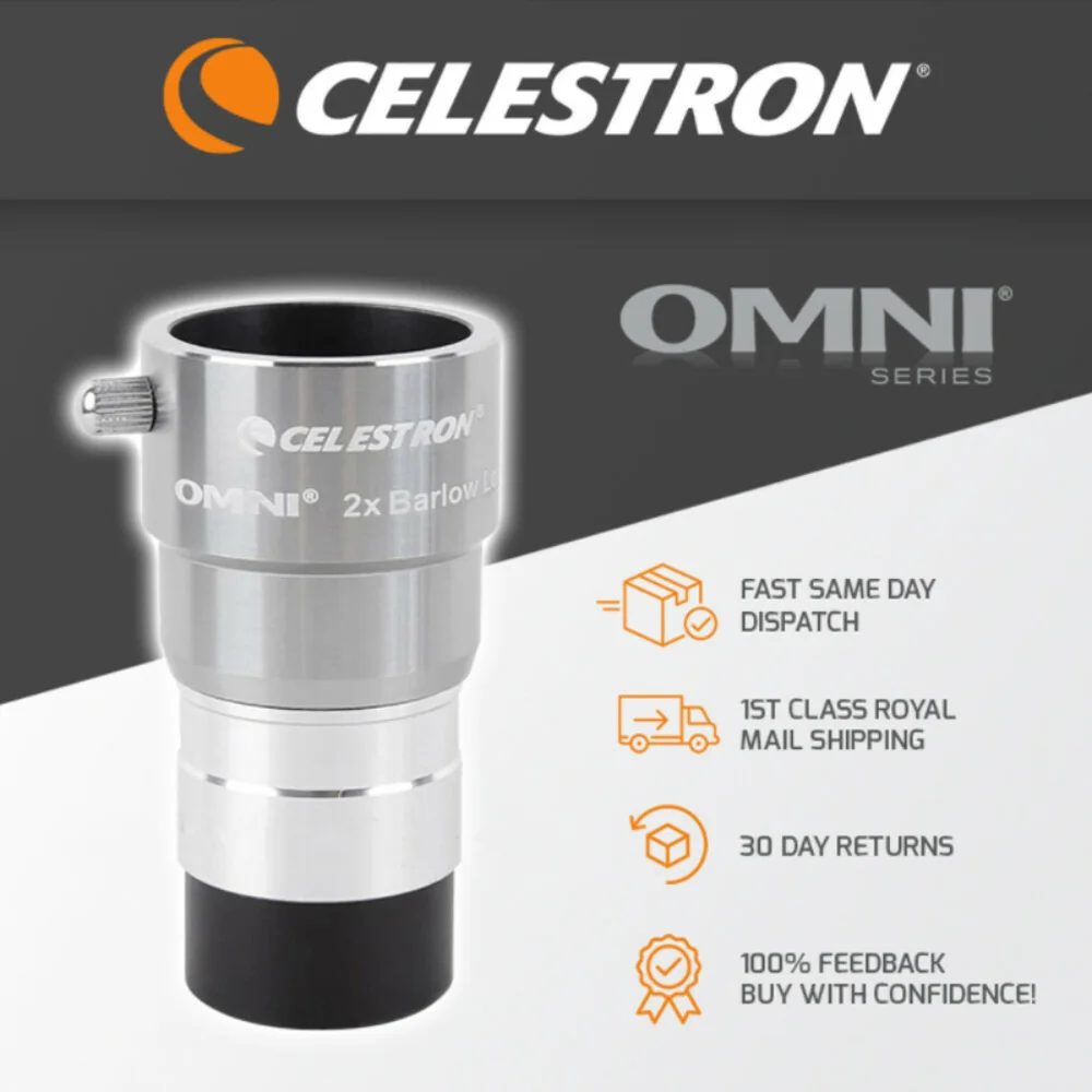 Celestron Omni 2X Barlow Lens 1.25 "Per Telescopio Astronomico