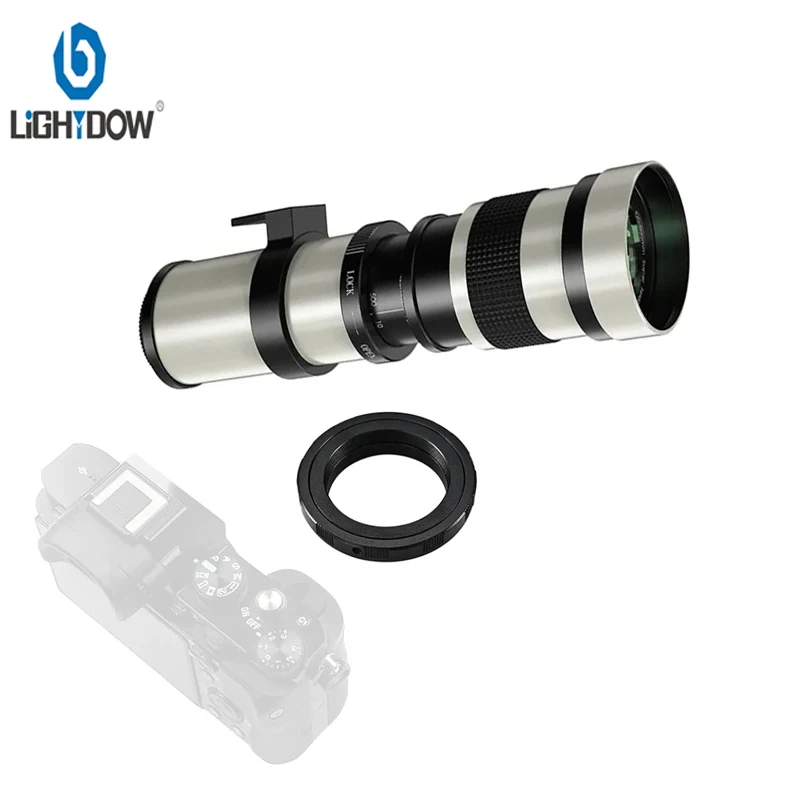 Lightdow Teleobiettivo 420-800Mm F8.3-16 Obiettivo Zoom Manuale Per Fotocamere Canon Nikon Sony Pentax Fuji Olympus
