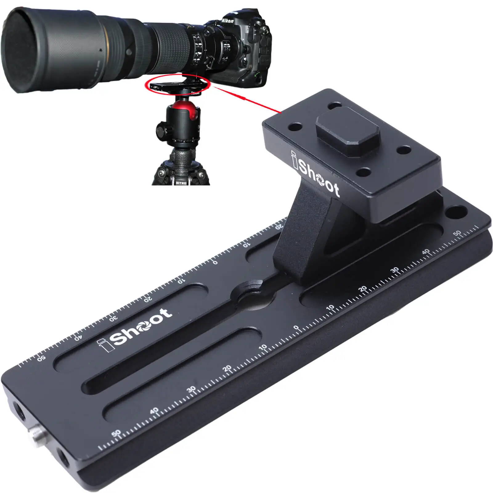 Piastra A Sgancio Rapido Per Nikon Long Lens Af-S 800Mm F/5.6E Fl Ed Vr