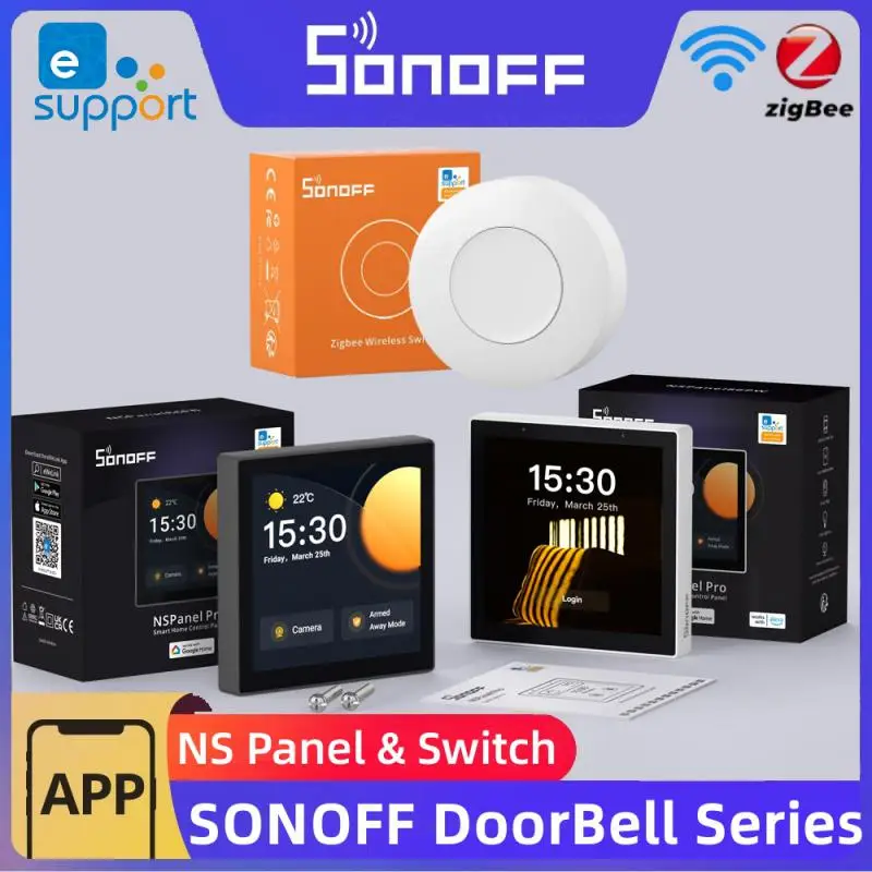 Sonoff Snzb-01P Ewelink Nspanel Pro Wifi Smart Switch Regolatore Di Temperatura Campanello Smart Home Touch Screen Alexa Google Home