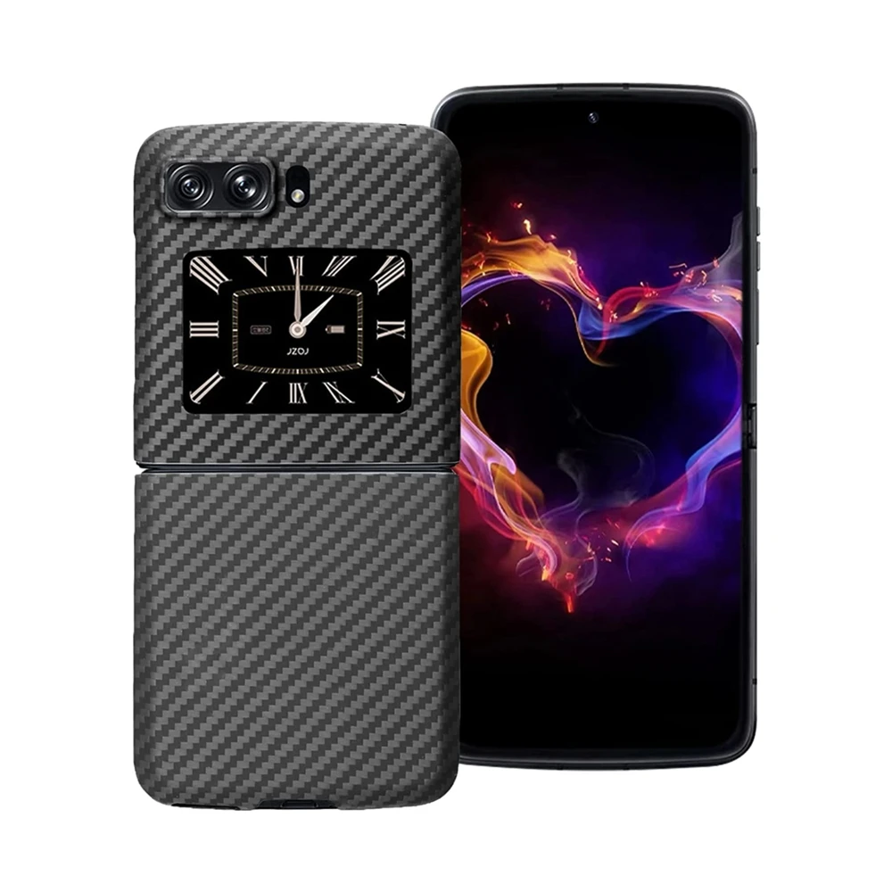 Carbon Fiber Designed Compatible Motorola Razr 5G Case 6.7" 2022, Slim And Thin Moto Razr Aramid Protective Cover , Lightweight,