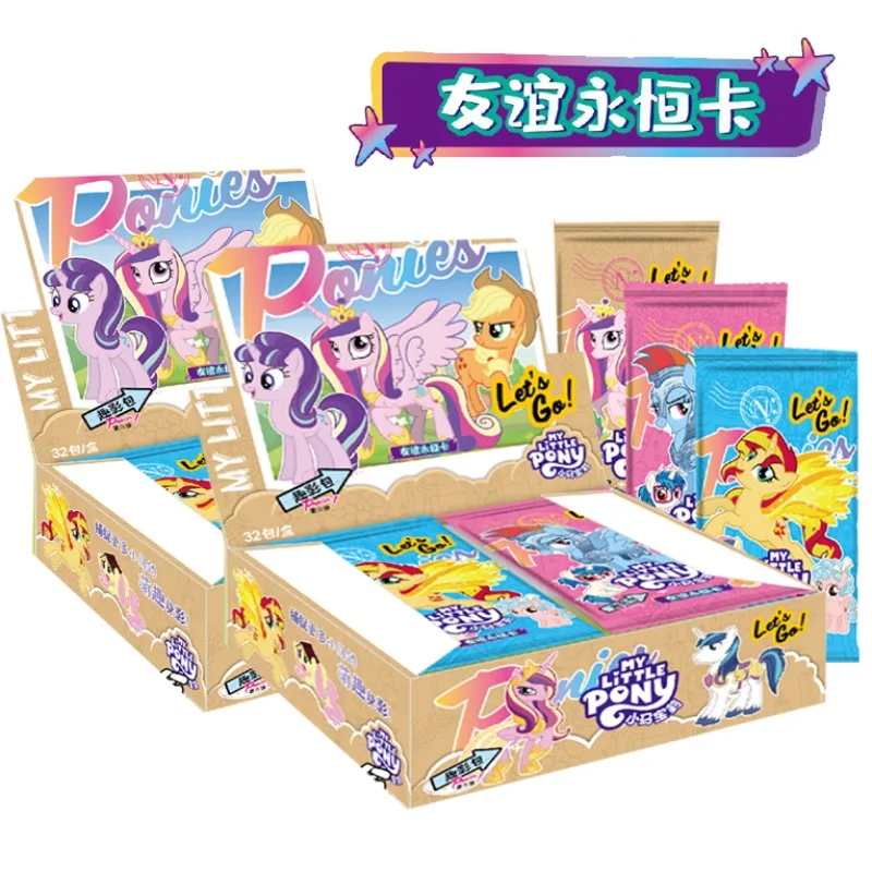 Genuine Anime My Little Pony Collection Card Box Booster Friendship Rare Rainbow Dash Flash Twilight Sparkle Game Card Girl Gift