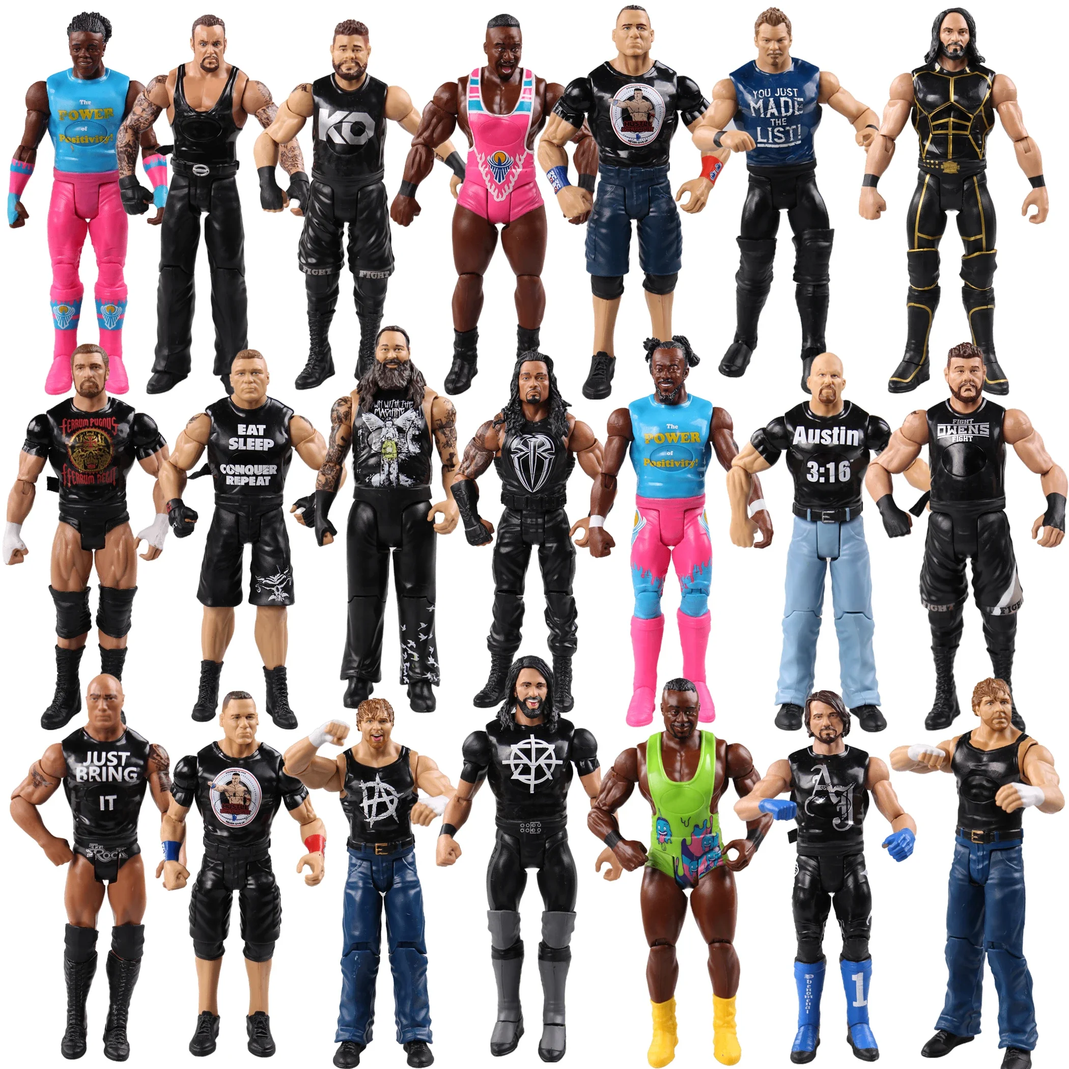 Wwe Aew Wwe John Cena Steve Austin Dwayne Johnson Roman Overs Action Figure Wrestling Figure Display Collection Festival Gift