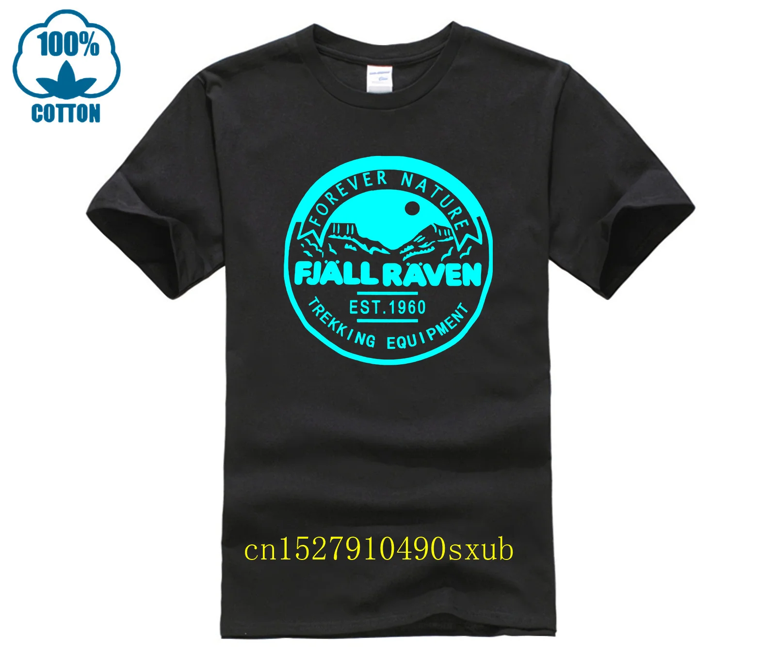 Fjall Forever Nature Badge Raven T-Shirt Pop Trend Splicing Best Seller Tee