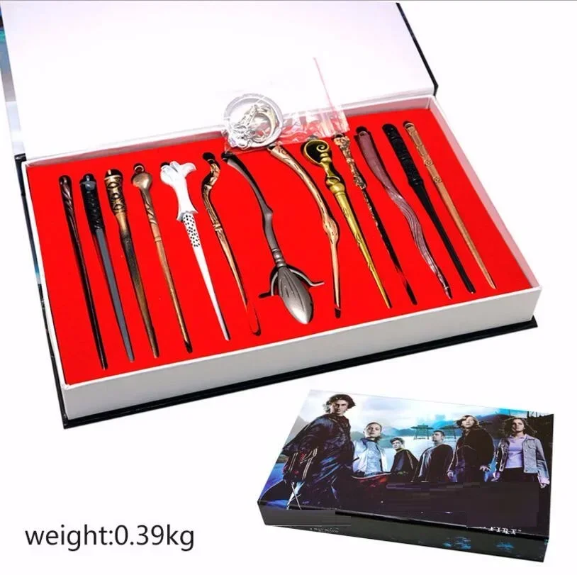 Harri Potter Bacchette Magiche Hermione Granger Lord Snape Elder Dumbledore Wizard Wand Potter Arma Portachiavi Collana Giocattolo Cosplay