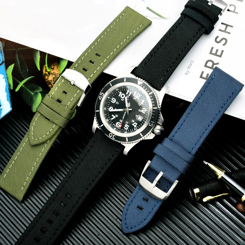 Per Breitling Avengers Blackbird Marine Culture Pilot Challenger Seiko R-Olex Water Ghost Citizen 22Mm Cinturino Universale Maschio