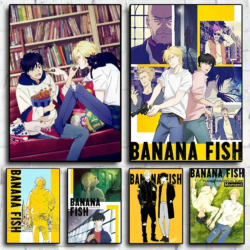 Anime Giapponese Banana Fish Retro Poster Art Movie Painting Home Room Decor Interior Poster Wall Art Figure Hd Canvas Painting