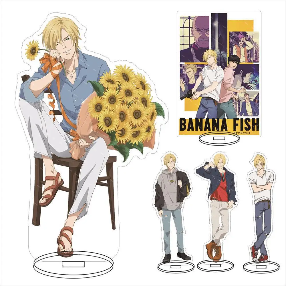 1 Pz Cute Anime Banana Fish Supporto Acrilico Modello Ash Lynx Okumura Eiji Desk Decor Plate Action Figure Toys Collection Gifts