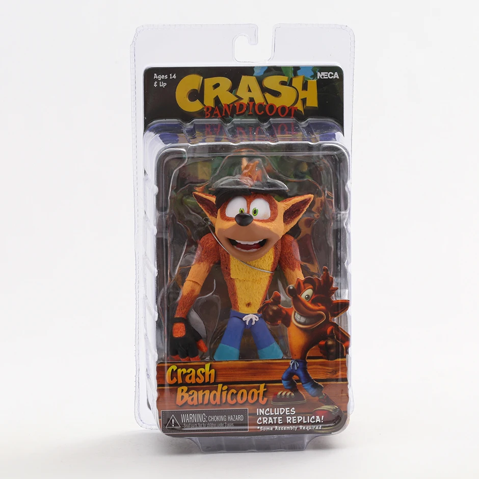 Neca Crash Bandicoot Con Action Figure Replica Cassa