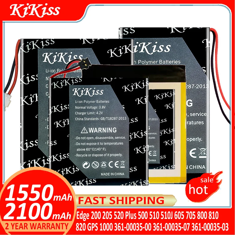 Batteria Kikiss Per Garmin Edge 200 205 520 Plus 500 510 510J 605 705 800 810 820 Gps 1000 361-00035-00 361-00035-07 361-00035-03