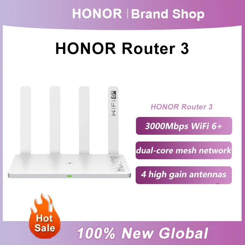 Nuovo Router Honor Originale 3 Wifi 6 + 3000Mbp 2.4 Ghz E 5 Ghz Dual-Core 128Mb Wireless Wifi Extender Router Smart Home Facile Installazione