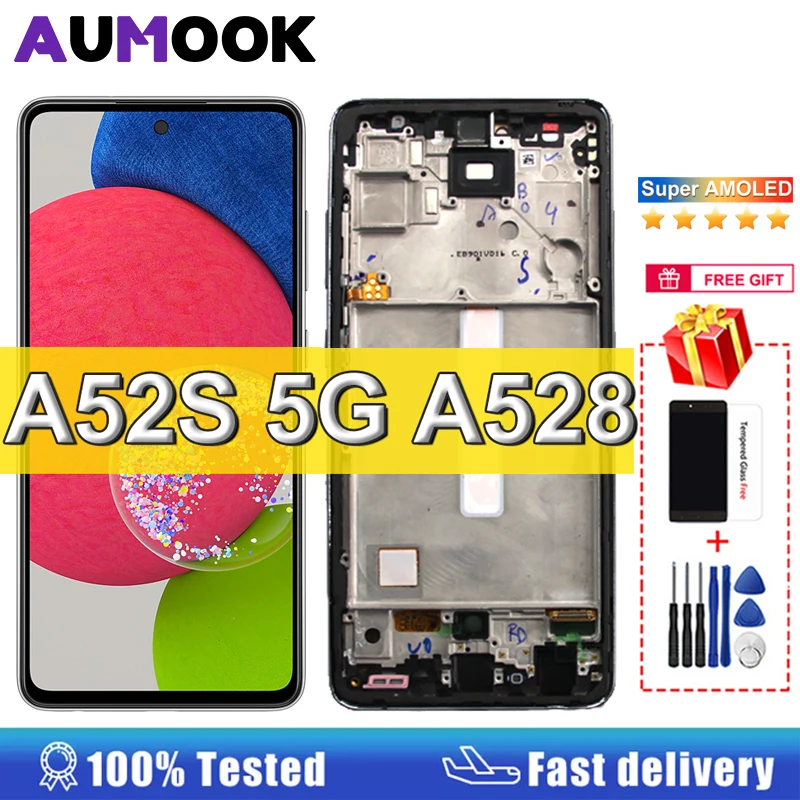 Display 6.5 "A52S 5G Per Samsung Galaxy A52S 5G Amoled Display Lcd Touch Screen Digitizer Per Samsung A52S 5G A528M A528B/Ds