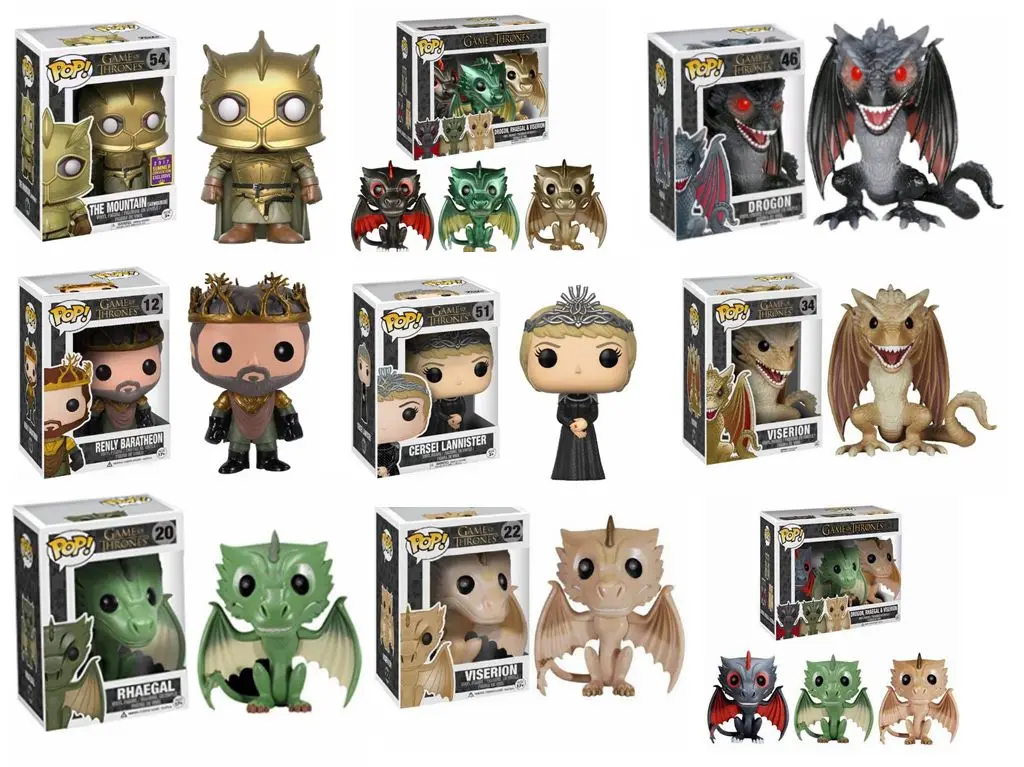 Funko Pop Game Of Samwell Thrones Arya Stark Jon Snow Daenerys Jaime Lannister Mountain Petyr Figure Collection Modello Hot Toy