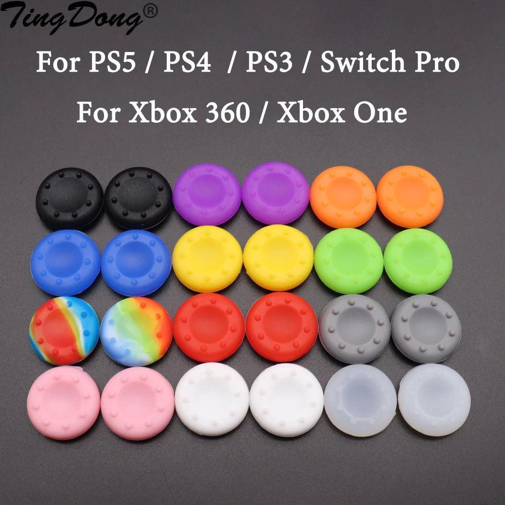 2 Pezzi In Silicone Antiscivolo Joystick Analogico Thumb Stick Grip Cap Per Ps4 Ps3 Ps5 Thumbstick Cover Head Per Xbox 360 Xbox One Control