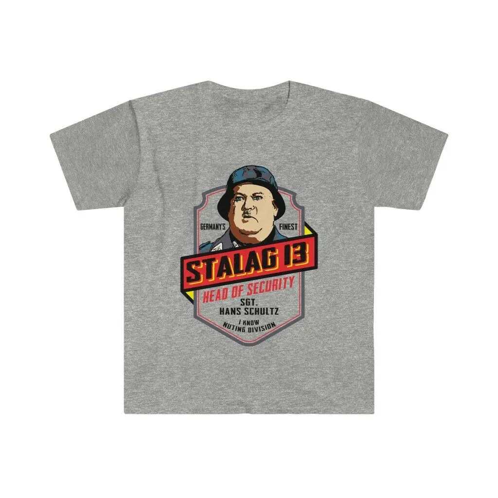 Stalag 13 Sgt Schultz Testa Di Sicurezza Hogans Heroes Softstyle T Shirt