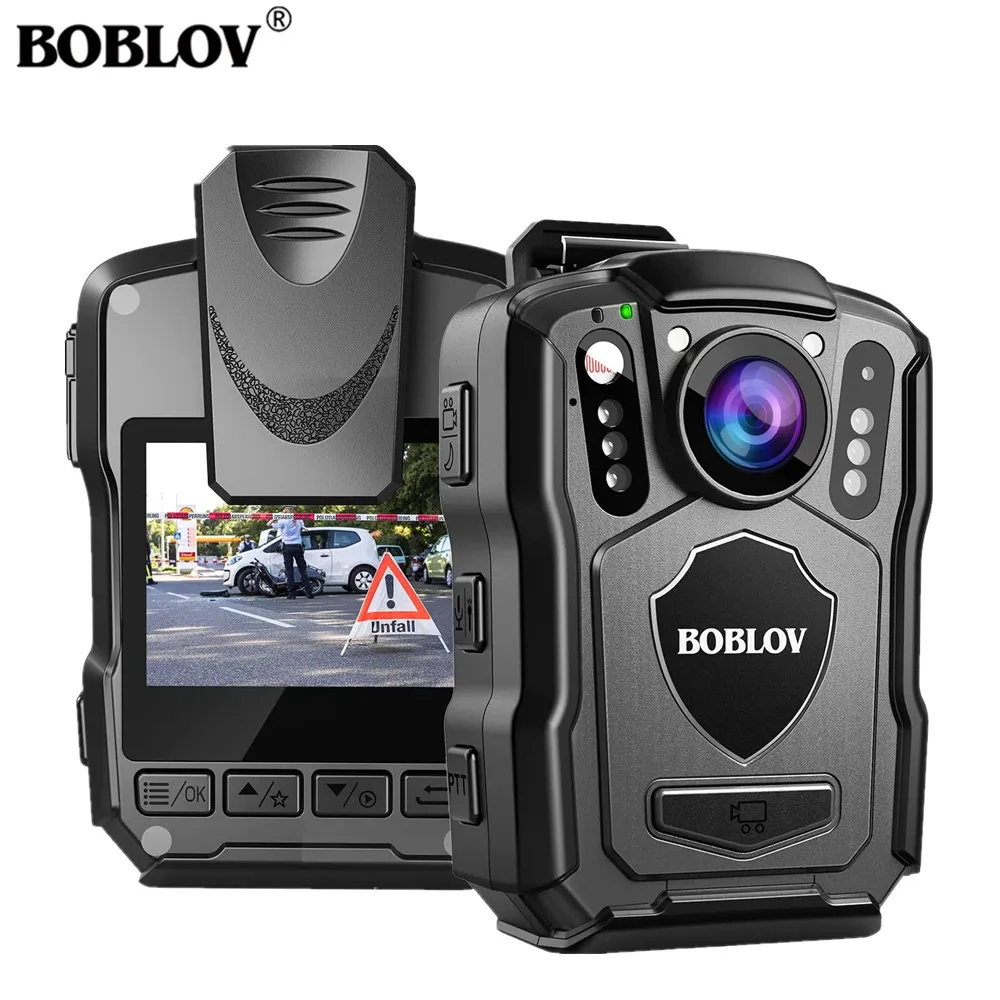 Boblov M5 1440P Body Camera 64Gb Registratore Della Polizia 4200Mah Batteria Bodycam Chest Camera Ip67 Impermeabile Mini Body Cam