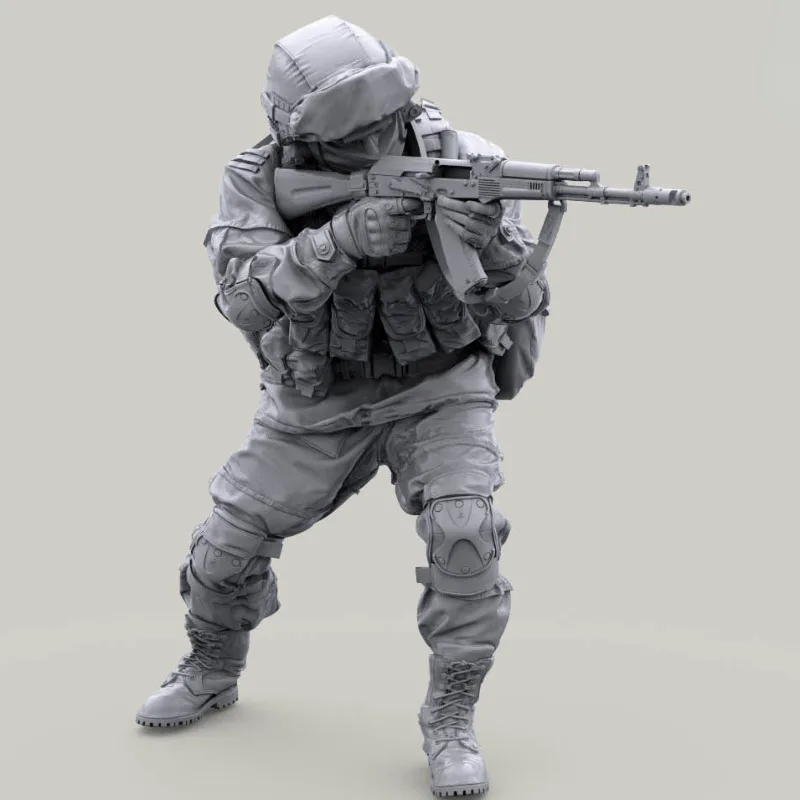 1/35 Die Cast Scale Resin Figure Model Kit Soldato Dell'Esercito Russo Nel Moderno Sistema Di Equipaggiamento Da Combattimento Di Fanteria Non Assembl