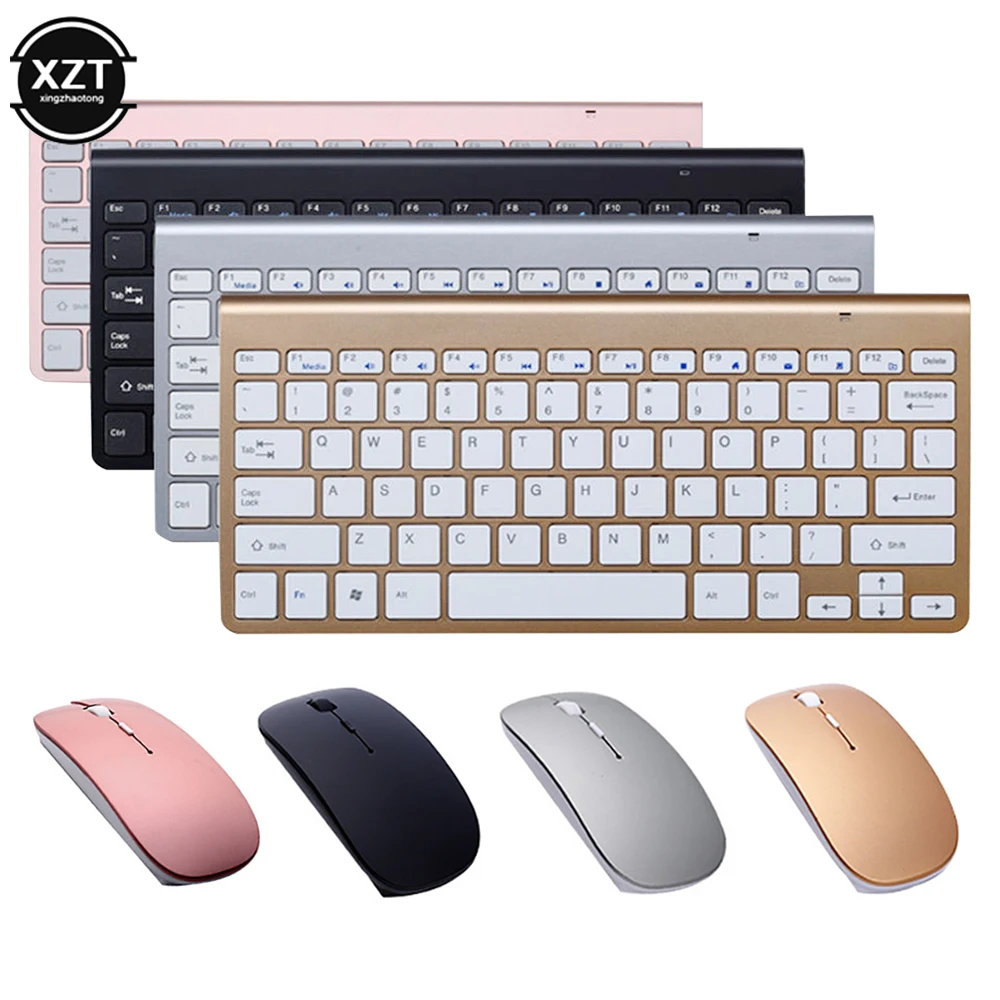 2.4G Wireless Keyboard And Mouse Protable Mini Keyboard Mouse Combo Set Per Notebook Laptop Mac Desktop Pc Computer Smart Tv Ps4