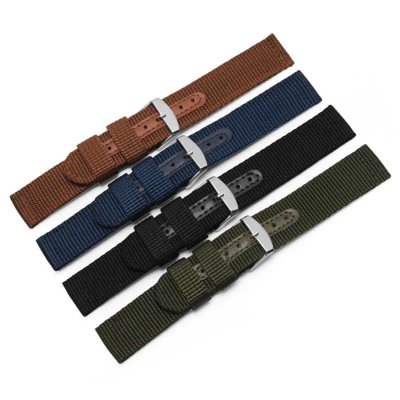 Cinturino In Nylon 18Mm 20Mm 22Mm 24Mm Per Seiko No. 5 Timex Cinturino In Pelle Di Tela Impermeabile Sport Uomo Accessori Braccialetto