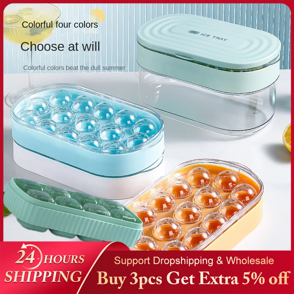 15/24 Griglia Ice Boll Hockey Pp Stampo Frozen Whisky Ball Ghiacciolo Ice Cube Tray Box Silicone Fai Da Te Ice Maker Ice Cube Square Tray