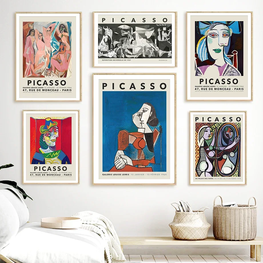 Pablo Picasso Guernica Cubism Astratta Wall Art Canvas Painting Nordic Poster E Stampe Immagini A Parete Per La Decorazione Del Soggiorno