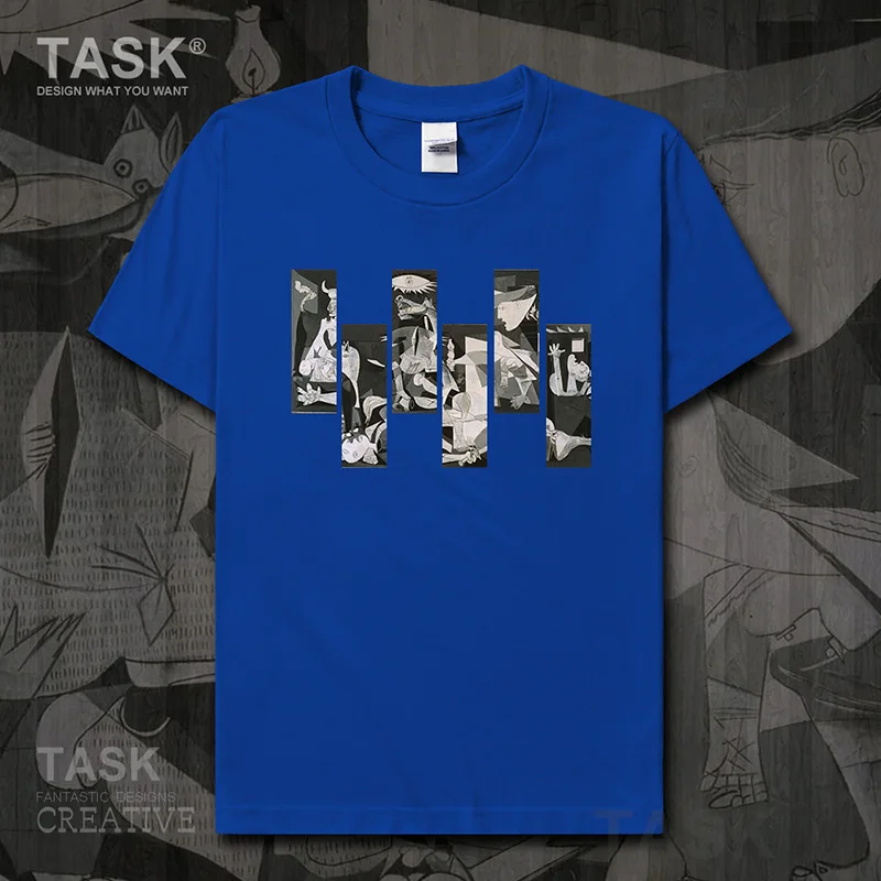 Mondo Famoso Dipinto Serie T-Shirt Picasso New Art Pittura Guernica Vestiti Del Manicotto Del Bicchierino Di Estate Del Cotone Harajuku Streetwear