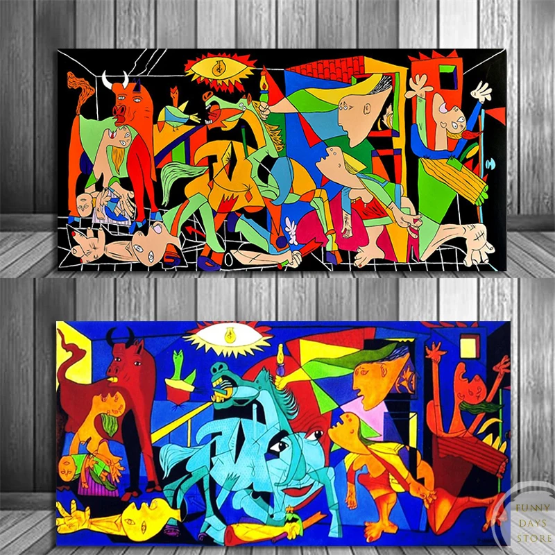 Famosa Guernica Di Picasso Dipinti Su Tela Riproduzioni Su Tela Wall Art Poster E Stampe Immagini Picasso Home Wall Decor