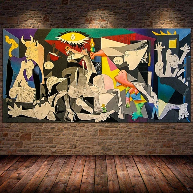 Cuadros Famous Canvas Wall Art Poster E Stampe Immagini Picasso Guernica Di Picasso Dipinti Su Tela Riproduzioni Wall Art