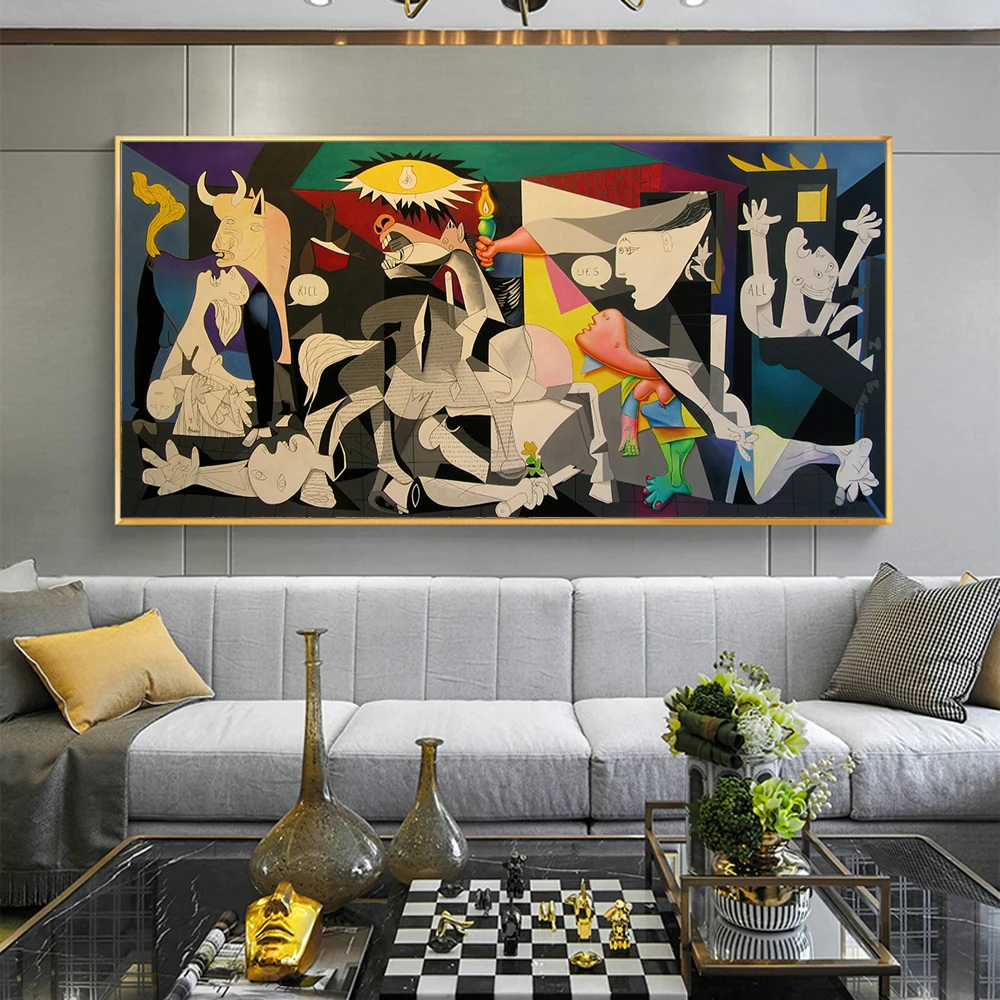 Picasso Guernica Famosi Dipinti Ad Olio Stampa Su Tela Poster E Stampe Picasso Wall Art Pictures For Living Room Cuadros
