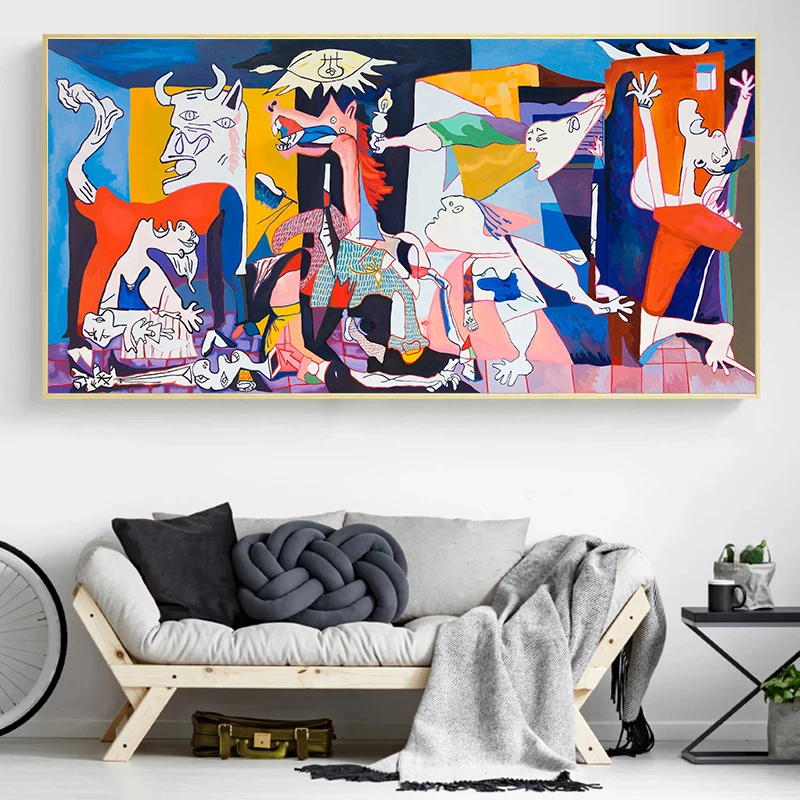 Nuova Versione Famosa Tela Wall Art Poster E Stampe Guernica Di Picasso Dipinti Su Tela Riproduzioni Immagini Picasso Casa