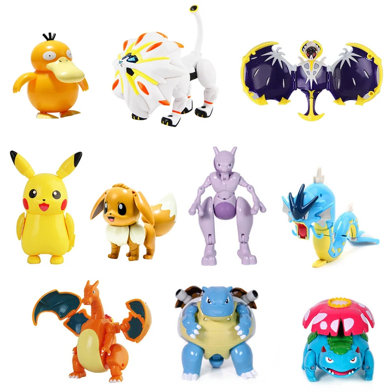 Pokemon Set Box Elf Ball Deformazione Giocattoli Pocket Monster Pet Pokeball Pikachu Anime Figure Model Kids Dolls Gift