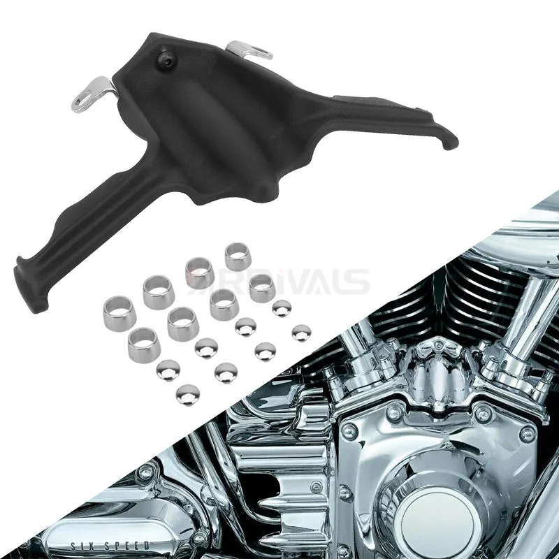 Black Punteria Lifter Block Accent Trim Cover Per Harley Twin Cam 00-17 Touring Electra Glide Dyna Fat Bob Breakout