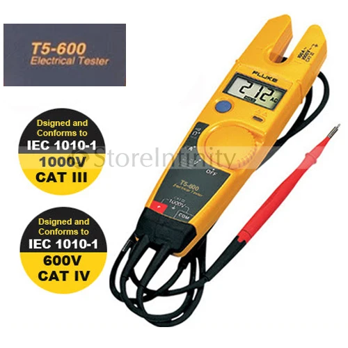 Spedizione Gratuita Fluke T5-600 Pinza Per La Misura Di Continuità Corrente Tester Elettrico Con Corrente