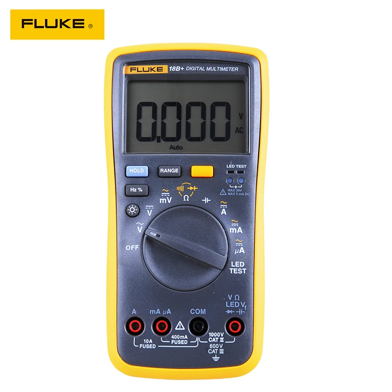 Ultime Fluke 18B + Più Ac Dc Tensione Corrente Multimetro Digitale Dmm Con Led