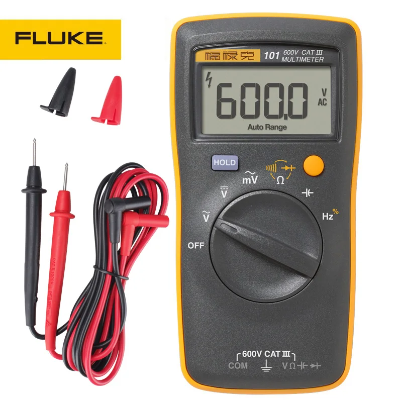 Spedizione Gratuita Nuovo Fluke 101/101Kit/106/107 Palmare Digitale Auto Range Multimetro Digitale Ac/Dc Facilmente Trasportabile Mini Dmm Meter