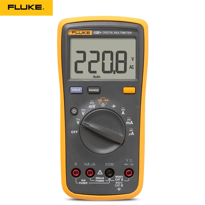 Fluke Originale 15B +/Fluke 17B +/Fluke 18B +/Fluke12E + Multimetro Digitale Automatico Dmm Ac/Dc/Diode/R/C Tester Di Corrente Di Tensione