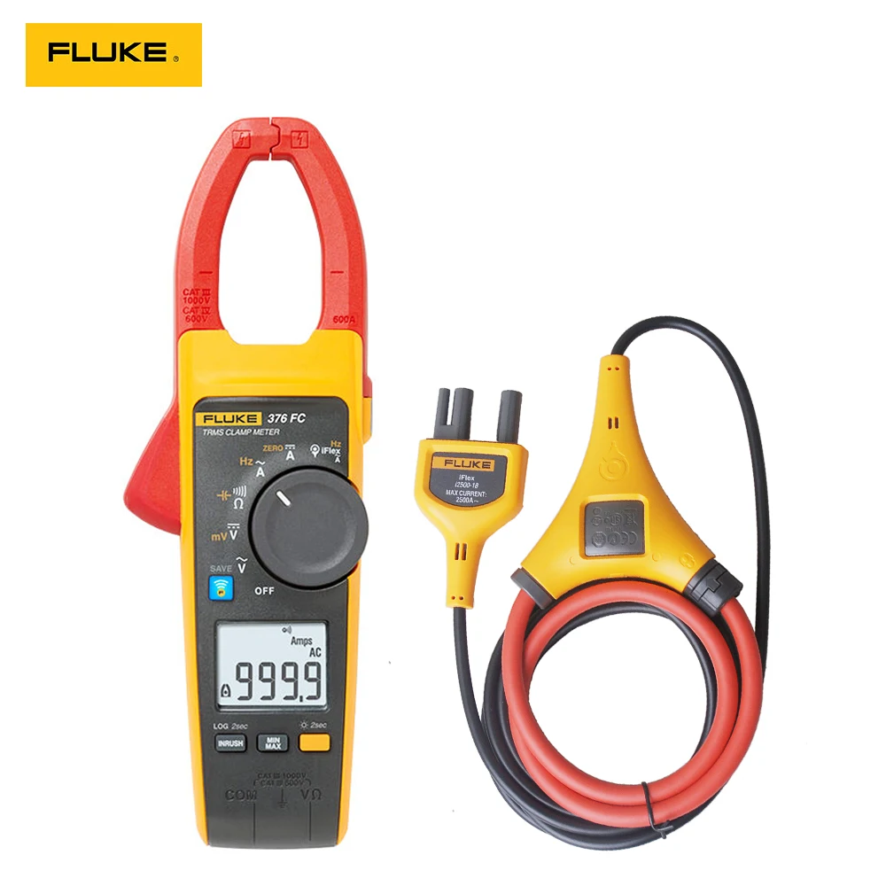 Fluke 376 Fc True-Rms 1000A Ac/Dc Clamp Meter Con Iflex, Misura Corrente Ac/Dc Con Sonda Di Corrente Iflex Inclusa