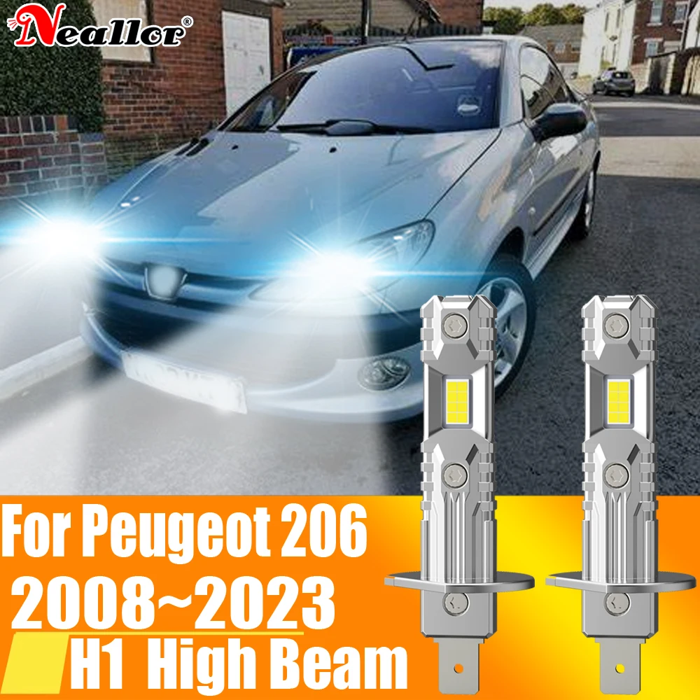 2X H1 Led Light Canbus Bulb Car Headlight High Power Auto Fog Diode Moto Driving Running Lamp 12V 55W Per Peugeot 206 2008 ~ 2023