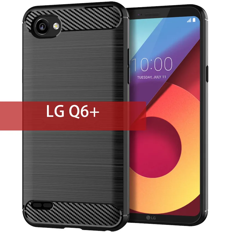 Custodia Morbida In Silicone Per Lg Q6 Plus Q6 + Supporto Per Supporto Custodia Antiurto Per Lg Q6 Alpha Lg Q6 Lgq6 Custodia Opaca In Fibra Di Carboni