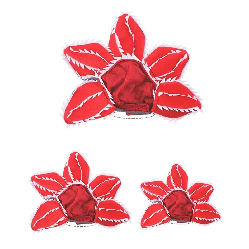H7Ea Pet Hat Demogorgon Cosplay Puntelli Accessori Copricapo Soft Kitten Cap Halloween/Regalo Di Natale