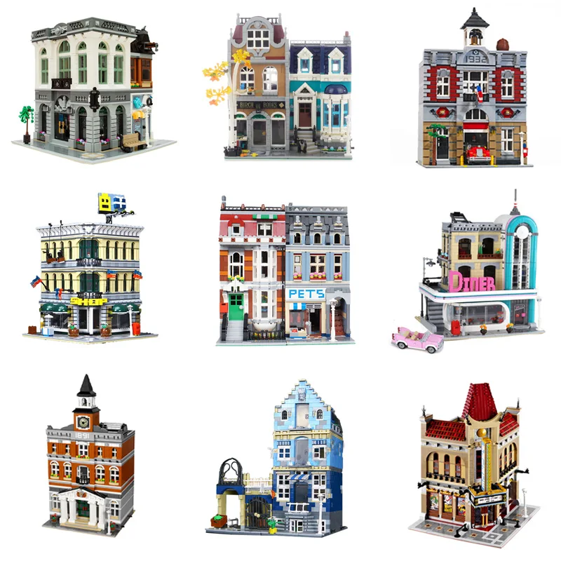 Building Building Blocks Classic Street View 10260 10232 10224 10218 10190 10197 1021110270 10251 Building Block Regali Giocattolo