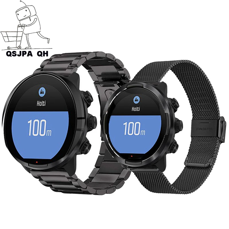 Cinturino In Acciaio Inossidabile 24Mm Cinturino Per Suunto 9 D5 D5I Suunto Spartan Sport Polso Hr Baro Traversa Smart Watch Cinturino