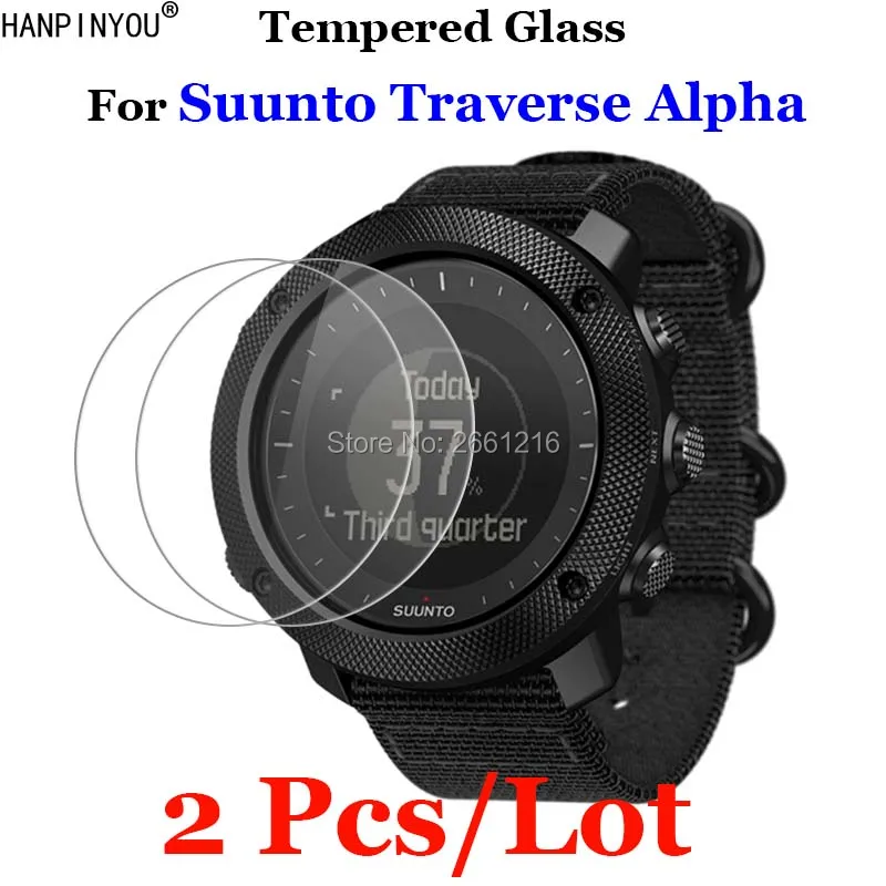 2Pcs Per Suunto Traverse Alpha Vetro Temperato 9H 2.5D Premium Pellicola Della Protezione Dello Schermo Per Suunto Traverse Alpha Sport Astuto Della V