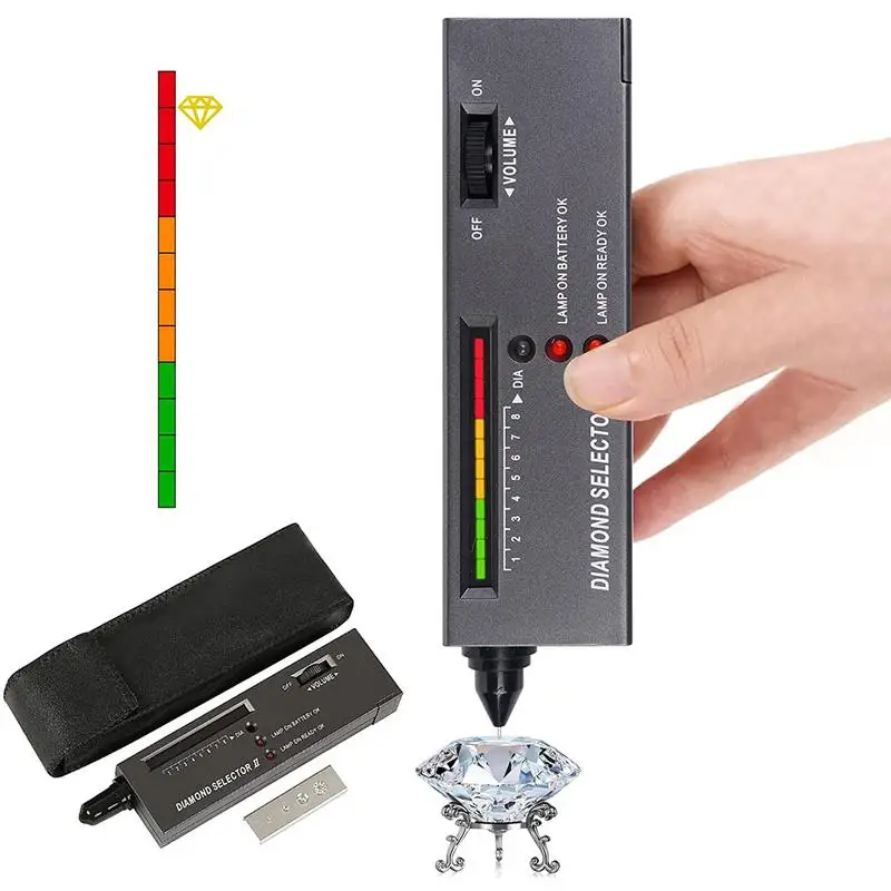 Diamond Tester Pen Portable Jewelry Gem Tester Pen Gioielli Professionali Gemme Zaffiri Agata Emerald Selector Detector