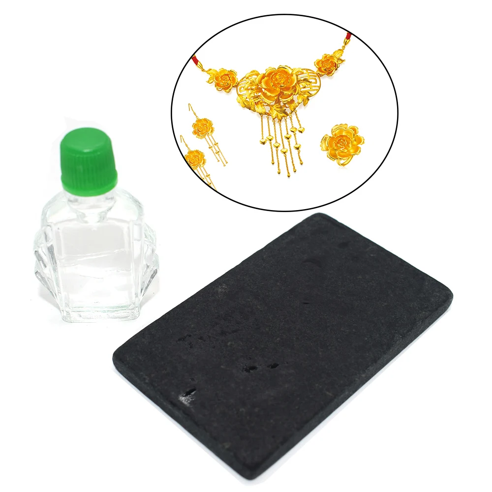 Pratico Kit Professionale Per Tester D'Oro Acido Argento Platino Oro Test Touchstone Set Di Strumenti Per Il Rilevamento Dell'Oro