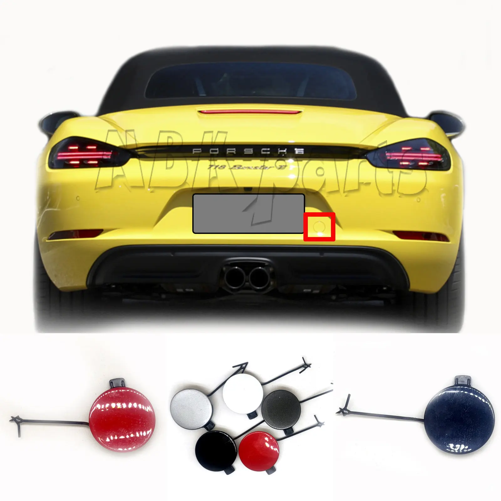 Coperchio Di Traino Posteriore Fit 17-23 Porsche 718 Cayman Boxster 982 Base Turbo S Gts Turbo Paraurti Gancio Occhiello 982807442