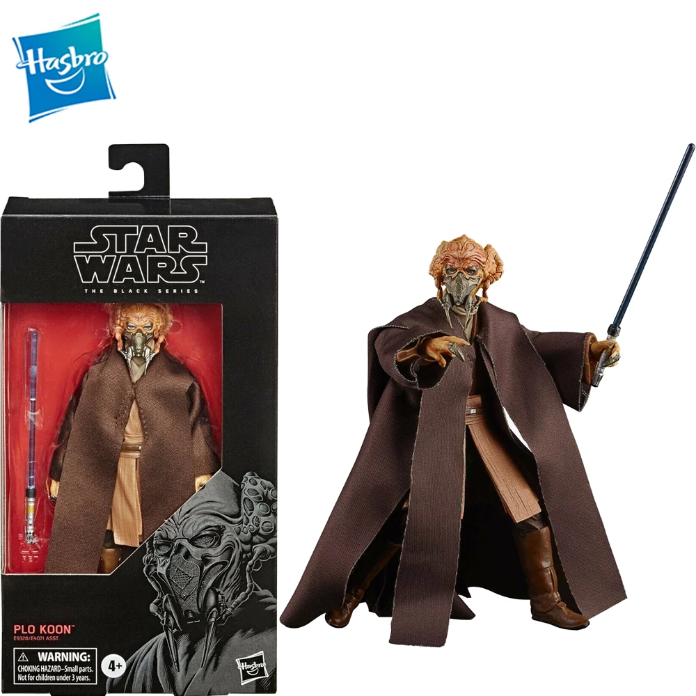 [Disponibile] Sac Star Wars The Black Series Plo Koon Action Figure Collection Model Original Toys Gift 6 Pollici